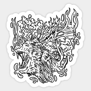 Into Ashes - Inktober 19-13 Sticker